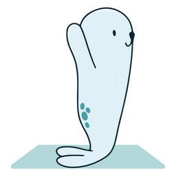 Seal yoga animal character Transparent PNG