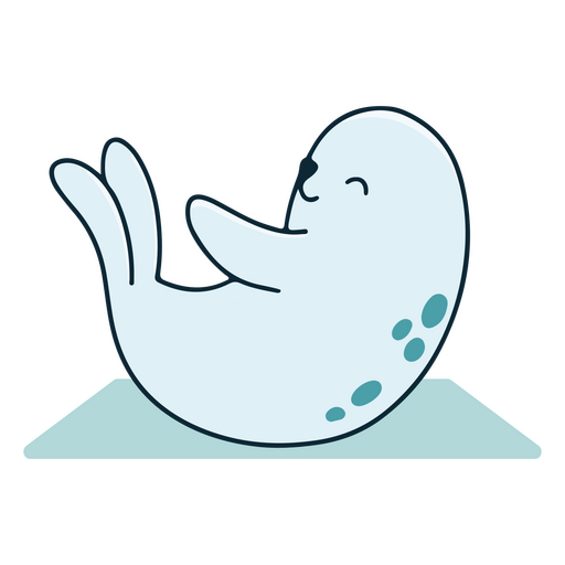 Seal yoga meditation animal character PNG Design