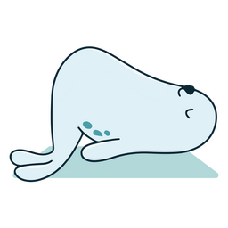 Siegel-Yoga-Pose Tiercharakter PNG-Design