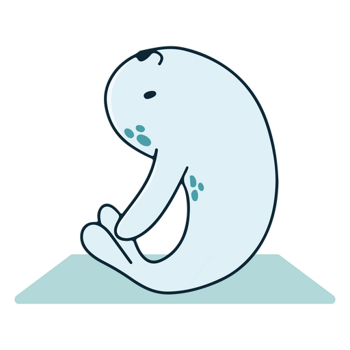 Personagem animal de foca de ioga Desenho PNG