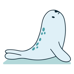 Meditation seal animal character