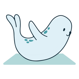 Meditation yoga seal animal character Transparent PNG