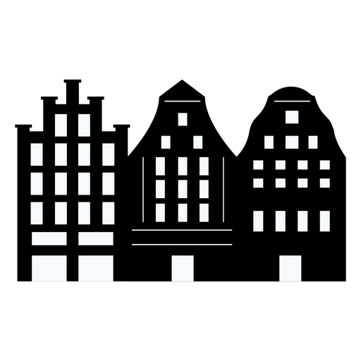 Building urban city silhouette PNG Design