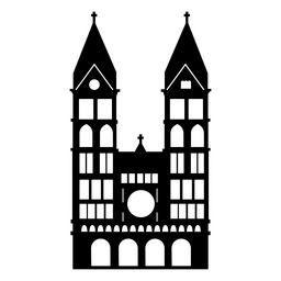 Cathedral building silhouette PNG Design