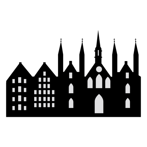 City Skyline Gebäude urbane Silhouette PNG-Design