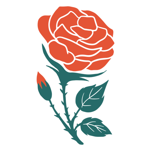 Rose plant flower PNG Design