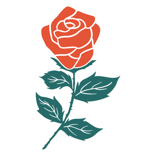 Rose deja la flor de la naturaleza Diseño PNG