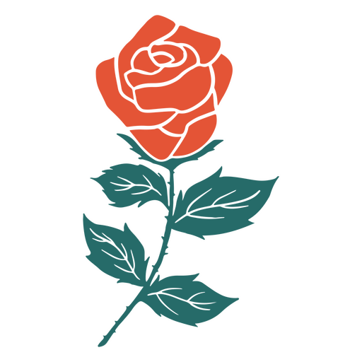 Rose hinterlässt Naturblume PNG-Design