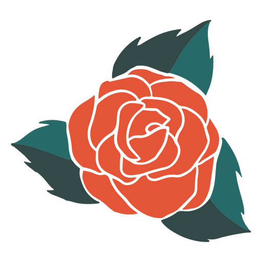 Rosa deixa flor de beleza Desenho PNG