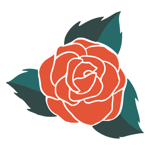 Rose hinterlässt Schönheitsblume PNG-Design