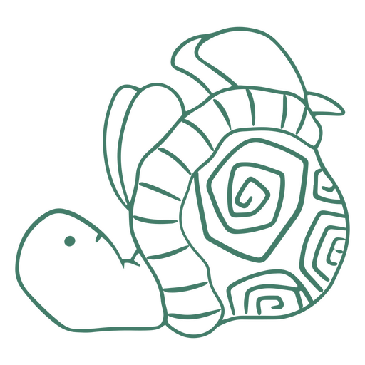 Einfache Strichfigur der netten Schildkröten-Yoga-Meditation PNG-Design