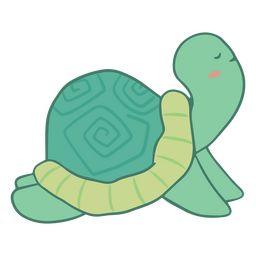 Personagem de pose de ioga de tartaruga fofa Desenho PNG