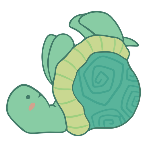 Cute turtle yoga meditation character PNG Design