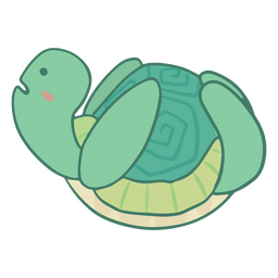 Cute turtle yoga animal character Transparent PNG