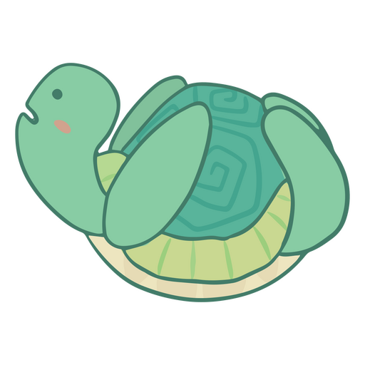 Cute turtle yoga animal character