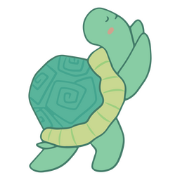 Netter Schildkröten-Yoga-Wassertiercharakter PNG-Design