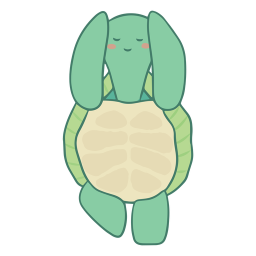 Water turtle meditation character PNG Design