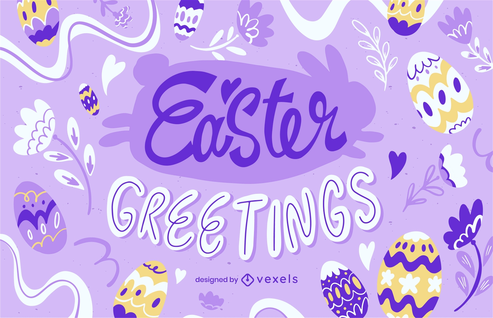 Easter greetings lettering