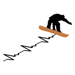 Silhueta de batimentos cardíacos de esporte de skate Desenho PNG