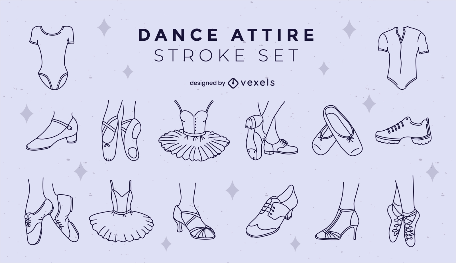 Dance attire stroke set