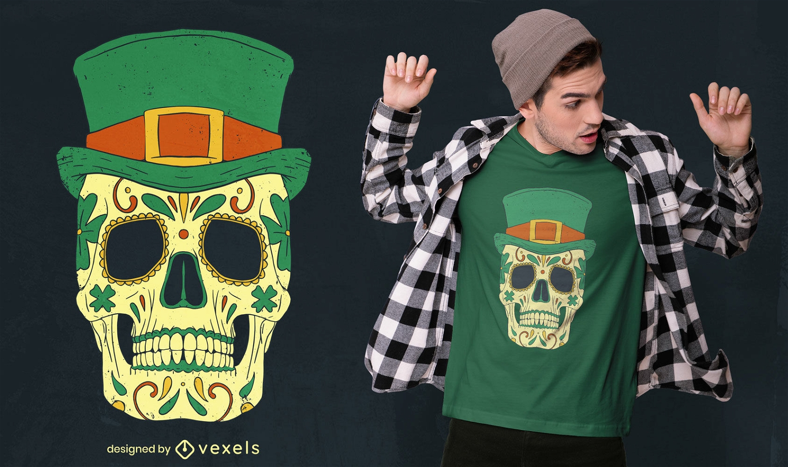 St. Patrick&#39;s Day Sch?del-T-Shirt-Design