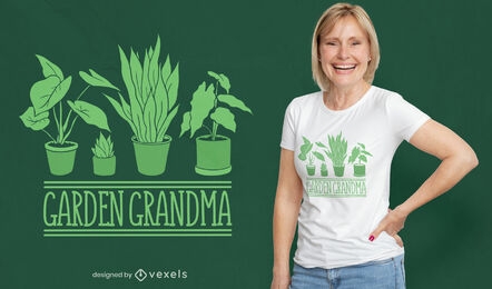 Design de camiseta de vovó de jardim