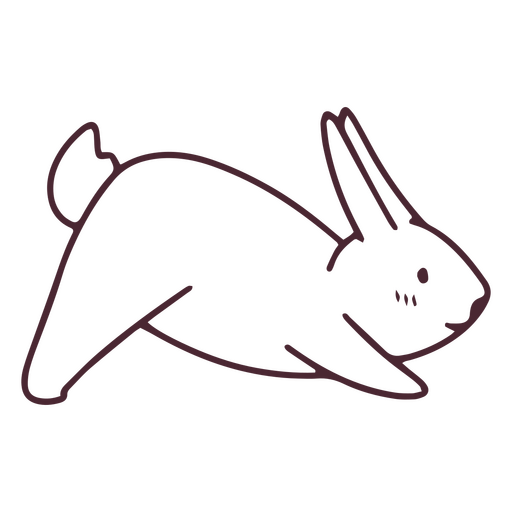 Yogui bunny stroke dog pose PNG Design