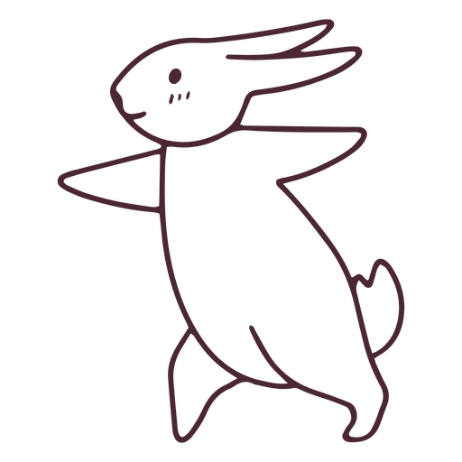 Yogui bunny stroke warrior