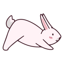 Yogui bunny color stroke dog pose Transparent PNG