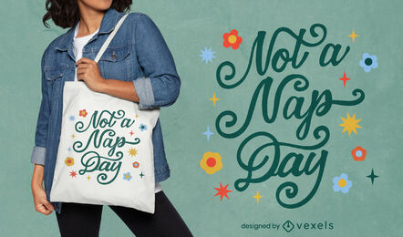 Nap quote tote bag design