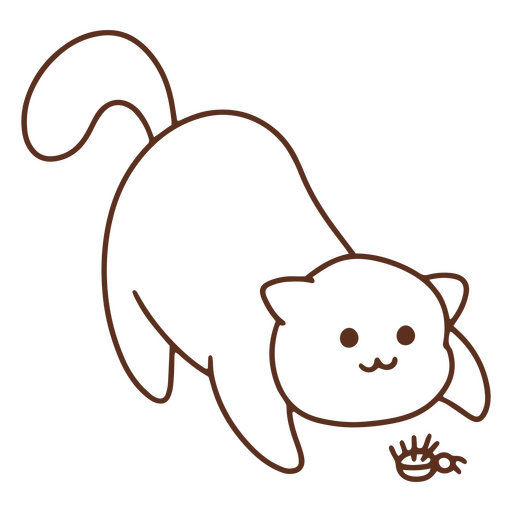 Animal de curso simples de bug de gato bonito Desenho PNG