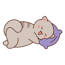 Schlafendes Tier der netten Katze PNG-Design