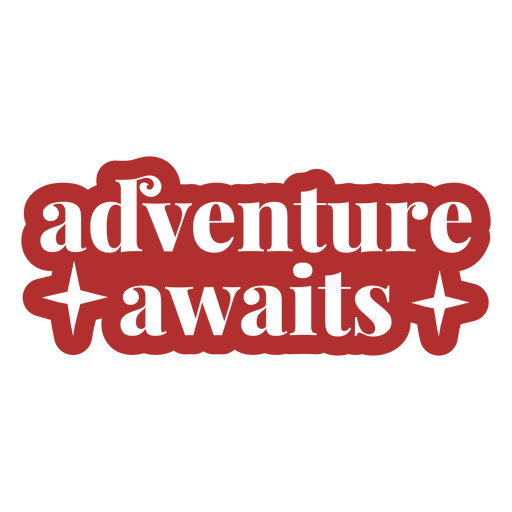 Adventure awaits cut out badge PNG Design