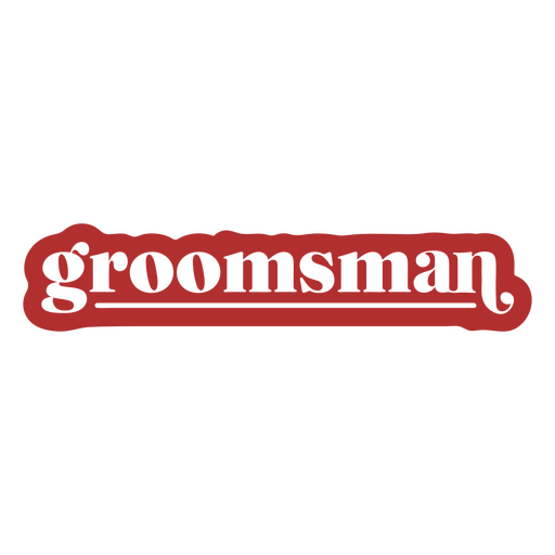 Groomsman cut out badge PNG Design