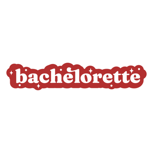 Bachelorette cut out badge PNG Design