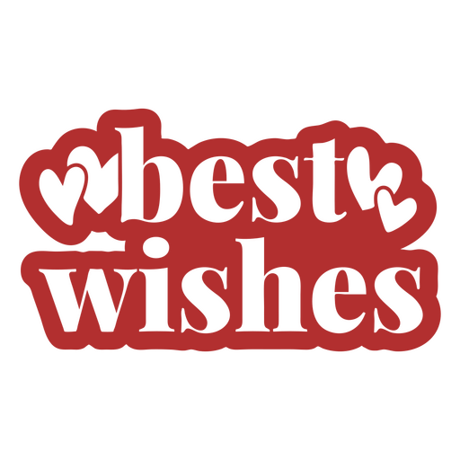 Best wishes badge cut out PNG Design