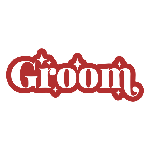 Groom cut out badge PNG Design