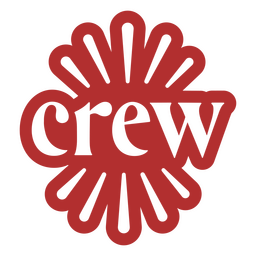 Crew cut out badge PNG Design