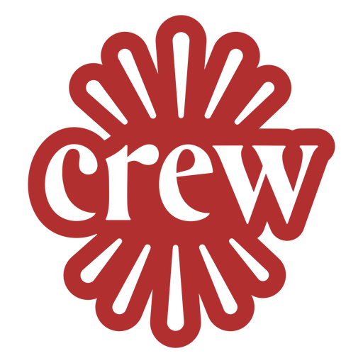 Crew ausgeschnittenes Abzeichen PNG-Design