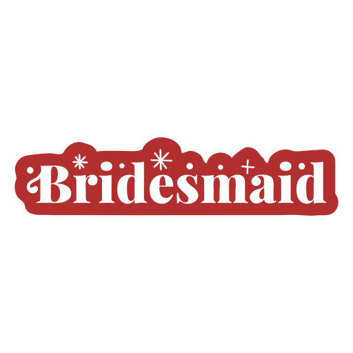 Bridesmaid cut out badge PNG Design