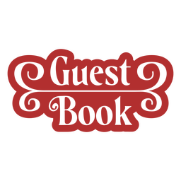 Gästebuch ausgeschnittenes Abzeichen PNG-Design
