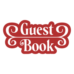 Guest book cut out badge PNG Design