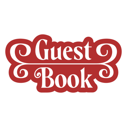 Guest book cut out badge