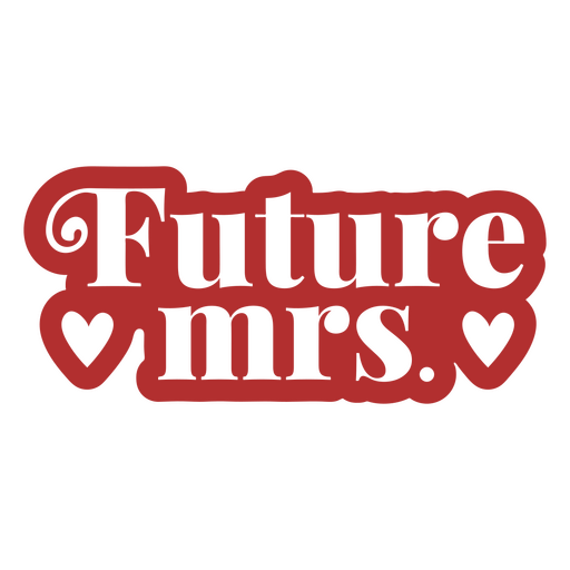 Future mrs cut out badge PNG Design