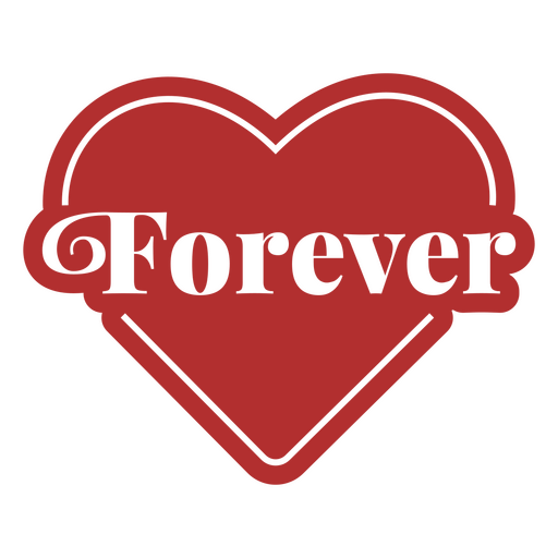 Forever cut out badge PNG Design