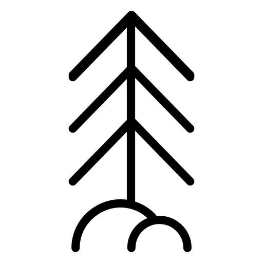 Einfaches Symbol für Kiefernstrich PNG-Design