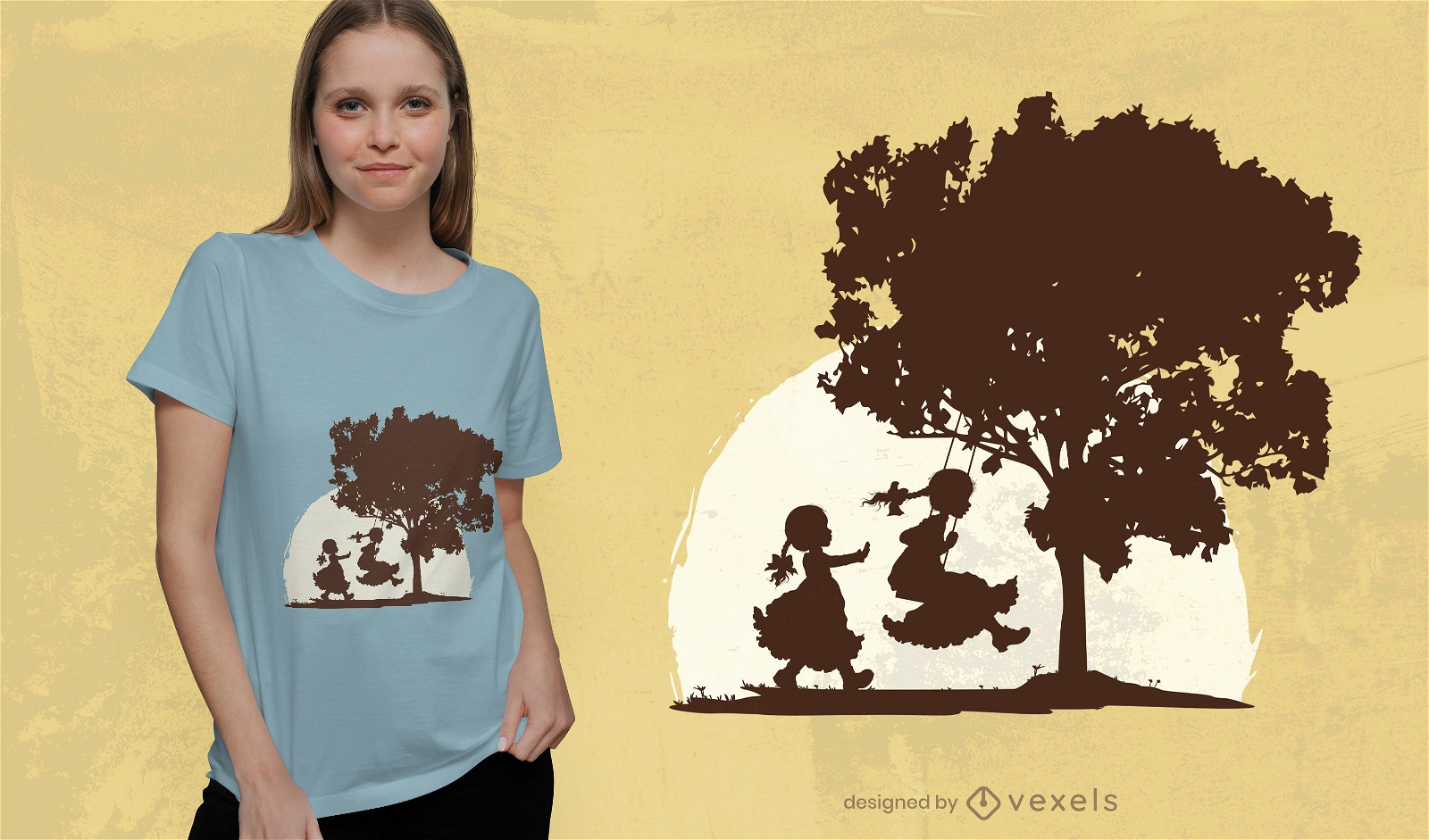 Sisters playing t-shirt design