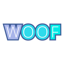 Woof word color stroke PNG Design Transparent PNG
