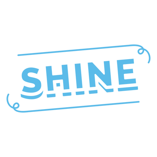 Shine word sentiment stroke PNG Design