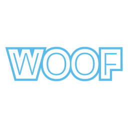 Woof word sentiment stroke PNG Design Transparent PNG